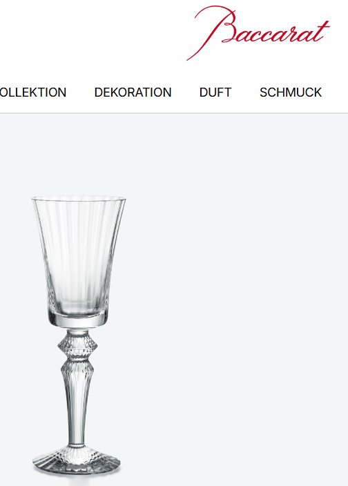 Hoher Kristallkelch Mille Nuits von Baccarat